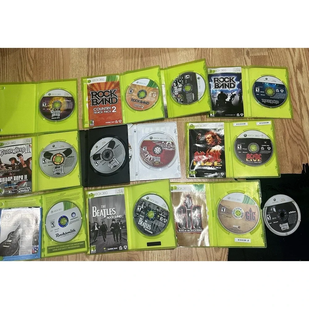 Guitar Hero Xbox 360 12 game lot Smash hits, Rock band‎ country 2, more!!